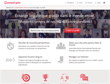 Tablet Screenshot of fr.penpal-gate.net
